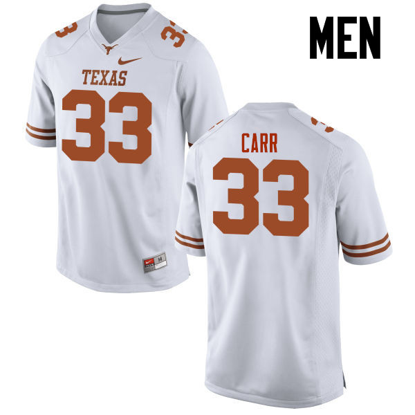 Men #33 Trevor Carr Texas Longhorns College Football Jerseys-White